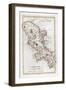 Map of the Caribbean Island of Martinique, C1783-null-Framed Giclee Print