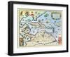 Map of the Caribbean Islands and the American State of Florida-Theodor de Bry-Framed Giclee Print