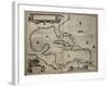 Map of the Caribbean Islands-William and Jan Blaeu-Framed Art Print
