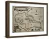 Map of the Caribbean Islands-William and Jan Blaeu-Framed Art Print