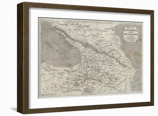 Map of the Caucasus-John Dower-Framed Giclee Print