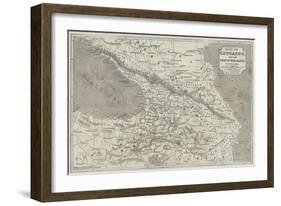 Map of the Caucasus-John Dower-Framed Giclee Print