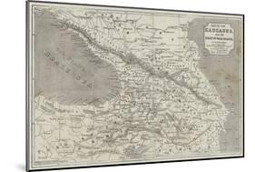 Map of the Caucasus-John Dower-Mounted Giclee Print