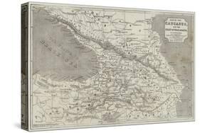 Map of the Caucasus-John Dower-Stretched Canvas