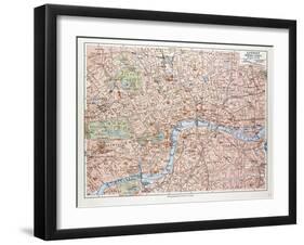 Map of the Centre of London Great Britain 1899-null-Framed Giclee Print