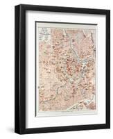 Map of the Centre of Vienna Austria 1899-null-Framed Giclee Print