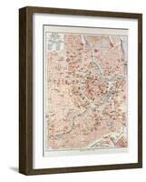 Map of the Centre of Vienna Austria 1899-null-Framed Giclee Print