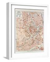 Map of the Centre of Vienna Austria 1899-null-Framed Giclee Print