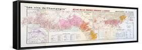 Map of the Champagne Region: Montagne De Reims-null-Framed Stretched Canvas