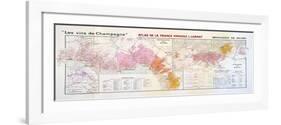 Map of the Champagne Region: Montagne De Reims-null-Framed Giclee Print