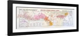 Map of the Champagne Region: Montagne De Reims-null-Framed Giclee Print