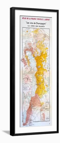 Map of the Champagne Region: the Côte Des Blancs-null-Framed Giclee Print