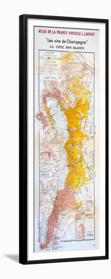 Map of the Champagne Region: the Côte Des Blancs-null-Framed Giclee Print