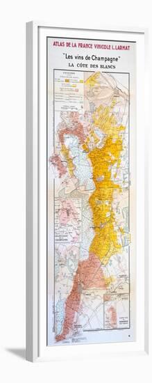 Map of the Champagne Region: the Côte Des Blancs-null-Framed Giclee Print