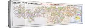 Map of the Champagne Region: Valley of the Marne and L'Aisne-null-Stretched Canvas