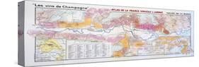 Map of the Champagne Region: Valley of the Marne-null-Stretched Canvas