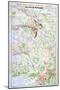 Map of the Champagne Region-null-Mounted Premium Giclee Print