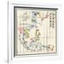 Map of the China Seas, Philippines, and European Colonies in the Region, c.1898-null-Framed Giclee Print