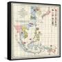 Map of the China Seas, Philippines, and European Colonies in the Region, c.1898-null-Framed Stretched Canvas