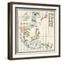 Map of the China Seas, Philippines, and European Colonies in the Region, c.1898-null-Framed Giclee Print