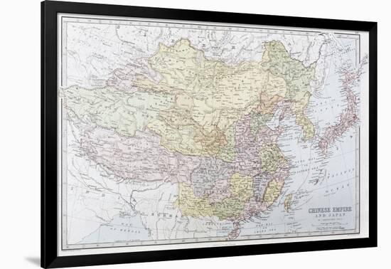 Map of the Chinese Empire 1871-J Bartholomew-Framed Photographic Print