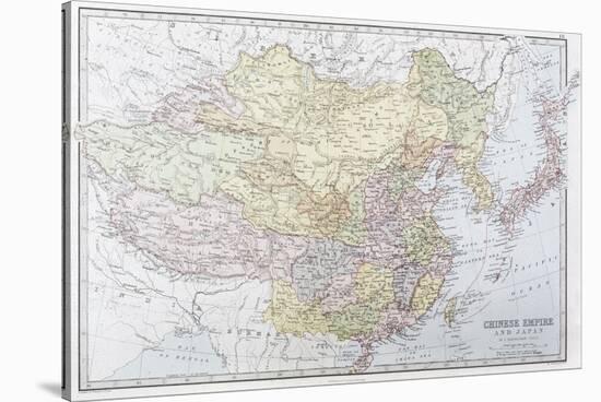 Map of the Chinese Empire 1871-J Bartholomew-Stretched Canvas