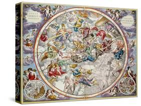 Map of the Christian Constellations as Depicted by Julius Schiller, from the Celestial Atlas-Andreas Cellarius-Stretched Canvas