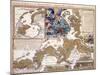 Map of the Christmas Flood of 1717, 1720-Johann Baptista Homann-Mounted Giclee Print