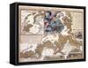 Map of the Christmas Flood of 1717, 1720-Johann Baptista Homann-Framed Stretched Canvas