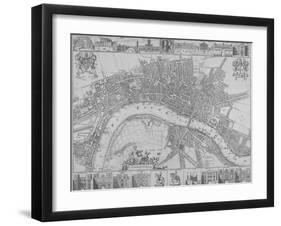 Map of the Cities of London and Westminster and Southwark, 1690-null-Framed Giclee Print