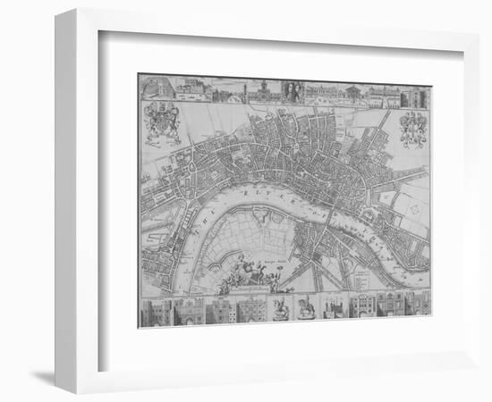 Map of the Cities of London and Westminster and Southwark, 1690-null-Framed Giclee Print