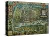 Map of the City and Portuguese Port of Goa, India-null-Stretched Canvas