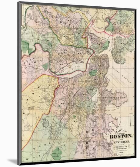 Map of the City of Boston and its Environs, c.1874-G^ M^ Hopkins-Mounted Art Print