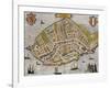 Map of the City of Dordrecht, 1582-null-Framed Giclee Print