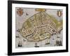 Map of the City of Dordrecht, 1582-null-Framed Giclee Print