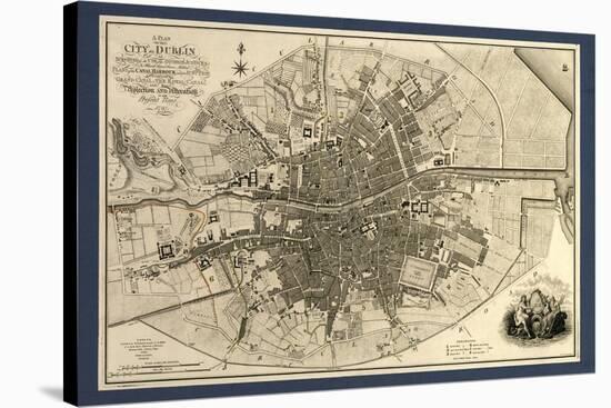 Map of the City of Dublin, 1797-Library of Congress-Stretched Canvas