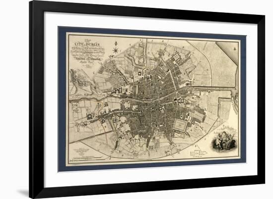 Map of the City of Dublin, 1797-Library of Congress-Framed Photographic Print