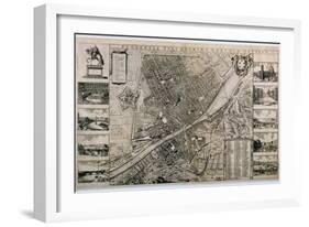 Map of the City of Florence-Wenceslaus Hollar-Framed Giclee Print