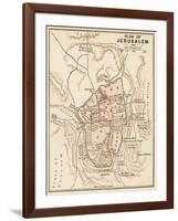 Map of the City of Jerusalem, 1870s-null-Framed Giclee Print