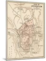 Map of the City of Jerusalem, 1870s-null-Mounted Giclee Print