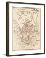 Map of the City of Jerusalem, 1870s-null-Framed Giclee Print