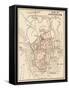Map of the City of Jerusalem, 1870s-null-Framed Stretched Canvas