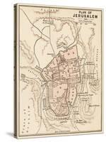 Map of the City of Jerusalem, 1870s-null-Stretched Canvas