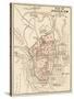 Map of the City of Jerusalem, 1870s-null-Stretched Canvas