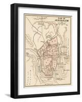 Map of the City of Jerusalem, 1870s-null-Framed Giclee Print