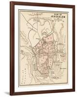 Map of the City of Jerusalem, 1870s-null-Framed Giclee Print