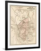 Map of the City of Jerusalem, 1870s-null-Framed Giclee Print