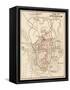 Map of the City of Jerusalem, 1870s-null-Framed Stretched Canvas