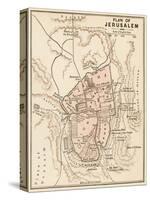 Map of the City of Jerusalem, 1870s-null-Stretched Canvas