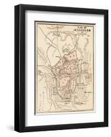 Map of the City of Jerusalem, 1870s-null-Framed Giclee Print